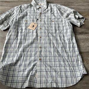 NWT Men’s Duck Head Short Sleeve Shirt D1-1199 426 VINTAGE BLUE Size M MSRP $108